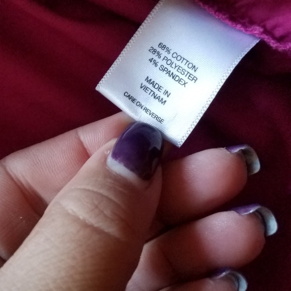 🚨3/$15🚨 New York & Company Fuchsia Ruched Button Down Blouse Top- XL(see desc) - Picture 6 of 8